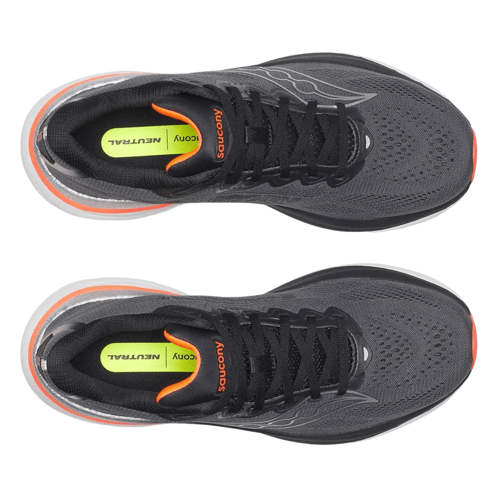 Saucony Men's Ride 19 – Carbon / Black - Interval Running