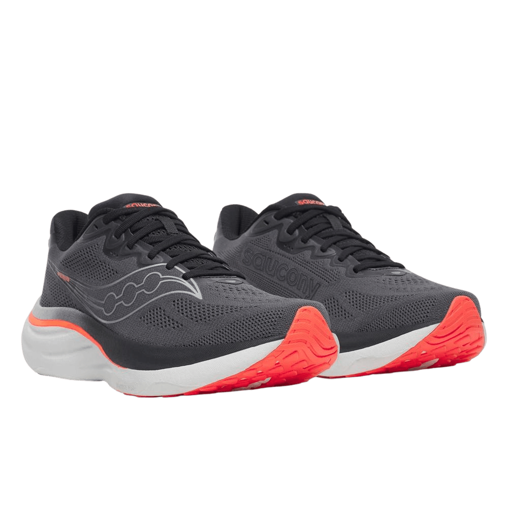 Saucony Men's Ride 19 – Carbon / Black - Interval Running