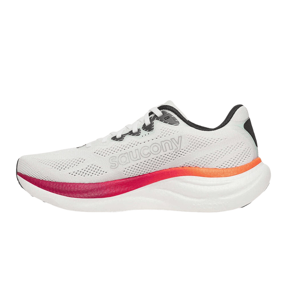 Saucony Men's Ride 19 - White / Crimson - Interval Running