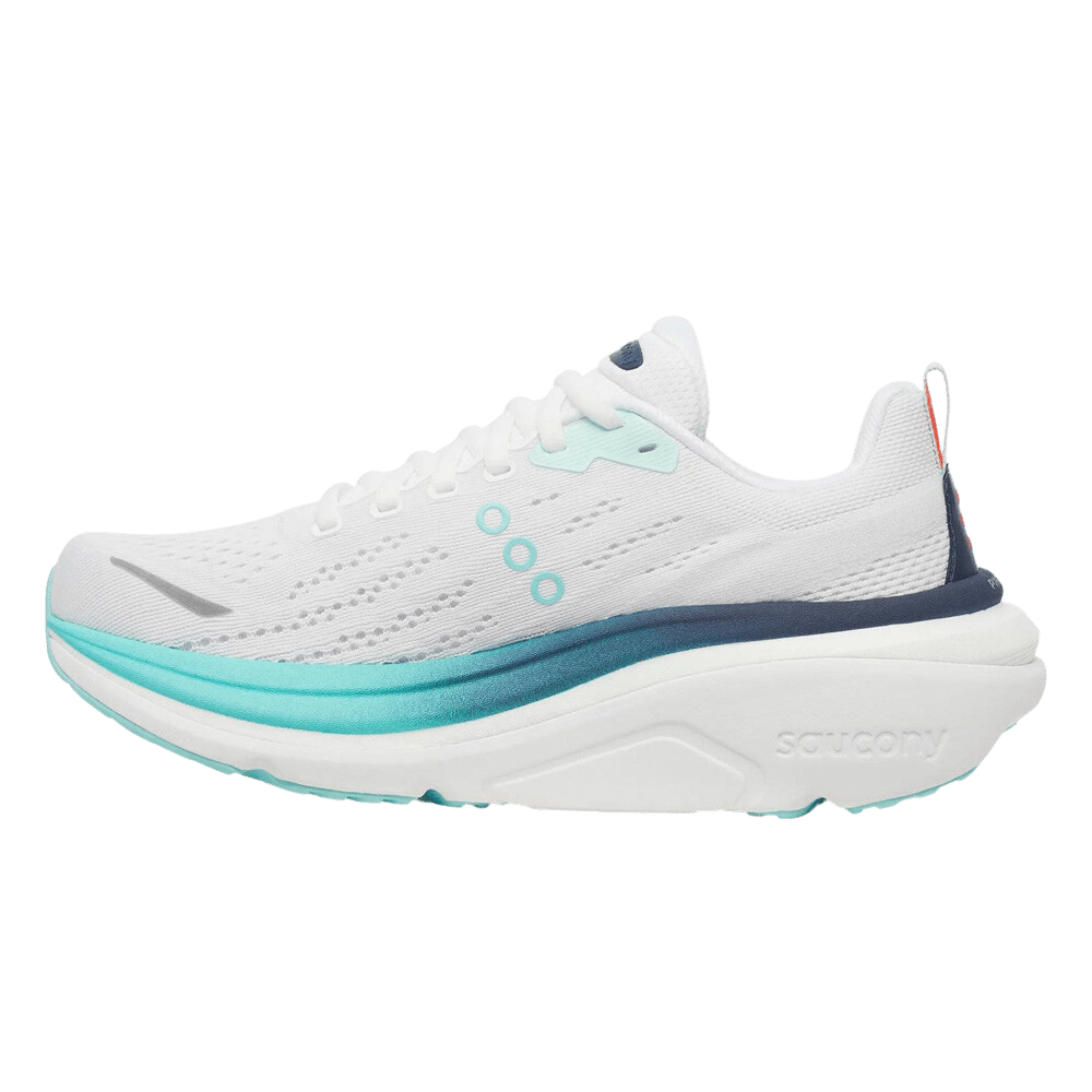 Saucony Women's Hurricane 25 | White / Navy - Interval Running