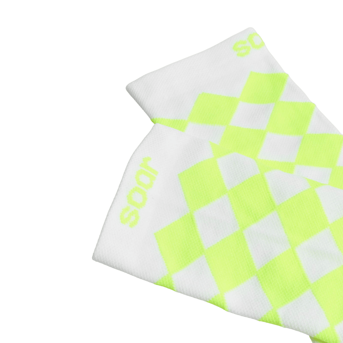 Soar Diamond Crew Sock – Yellow / White - Interval Running