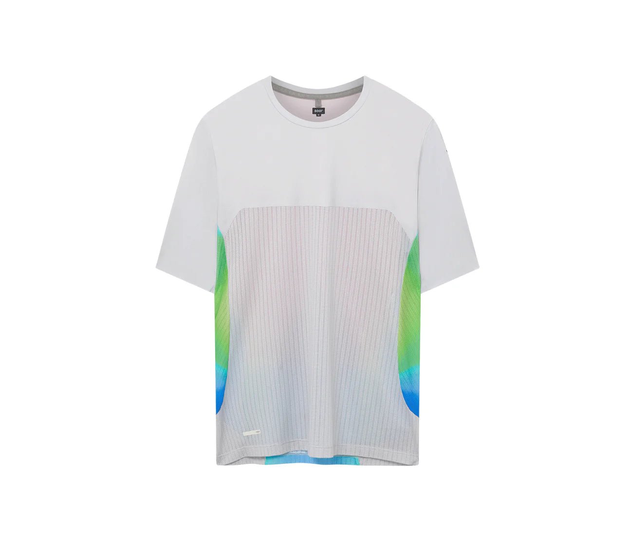 Soar Men's Hot Weather T - Grey/Rainbow - Interval Running
