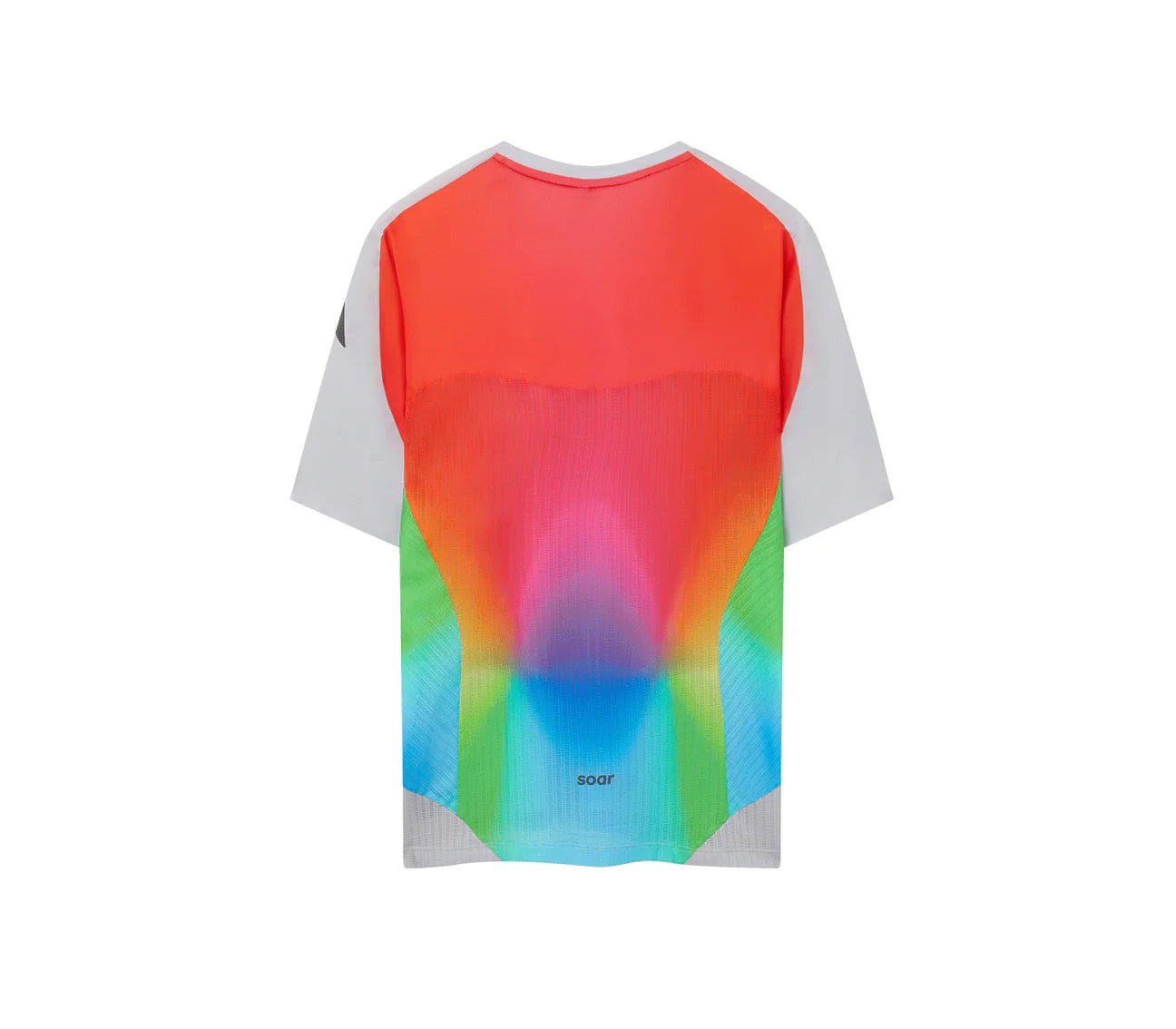 Soar Men's Hot Weather T - Grey/Rainbow - Interval Running