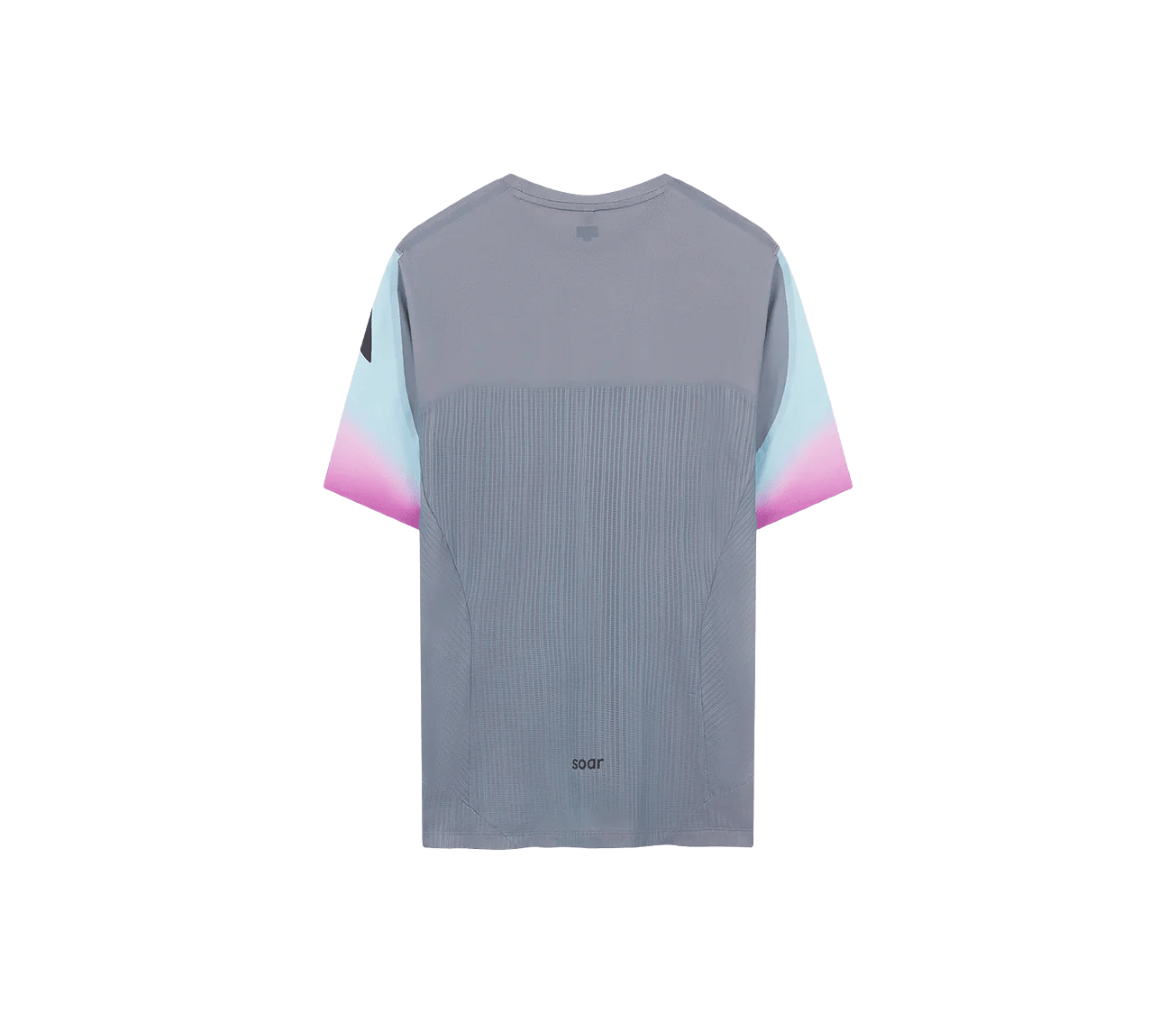 Soar Men's Hot Weather T – Silver Grey / Magenta - Interval Running