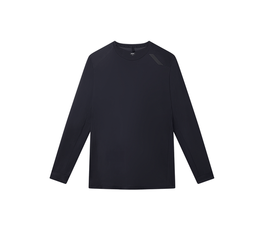 Soar Men's Long Sleeve Tech T - Black - Interval Running