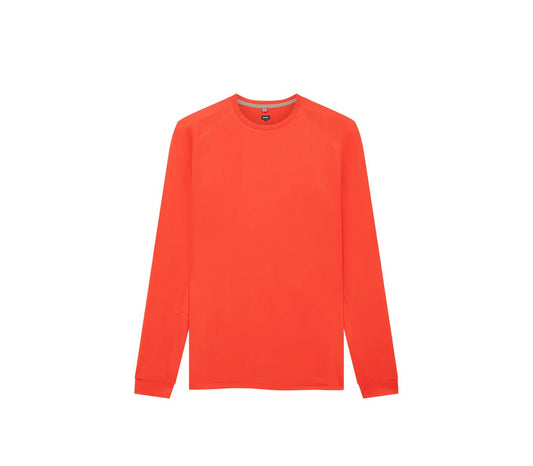 Soar Men's Long Sleeve Tech T - Orange - Interval Running