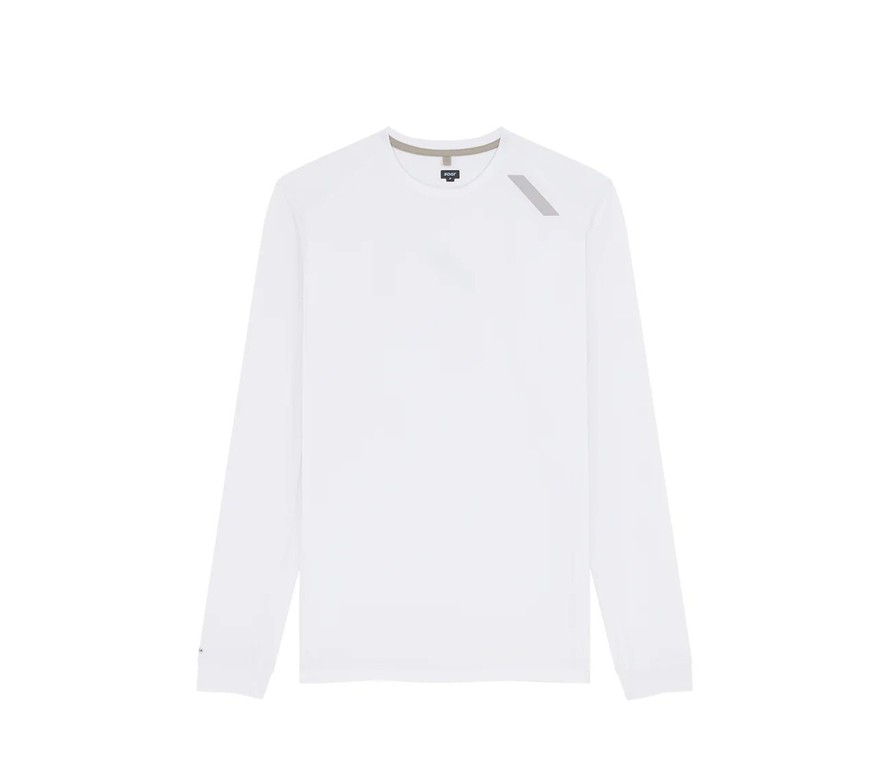 Soar Men's Long Sleeve Tech T - White - Interval Running