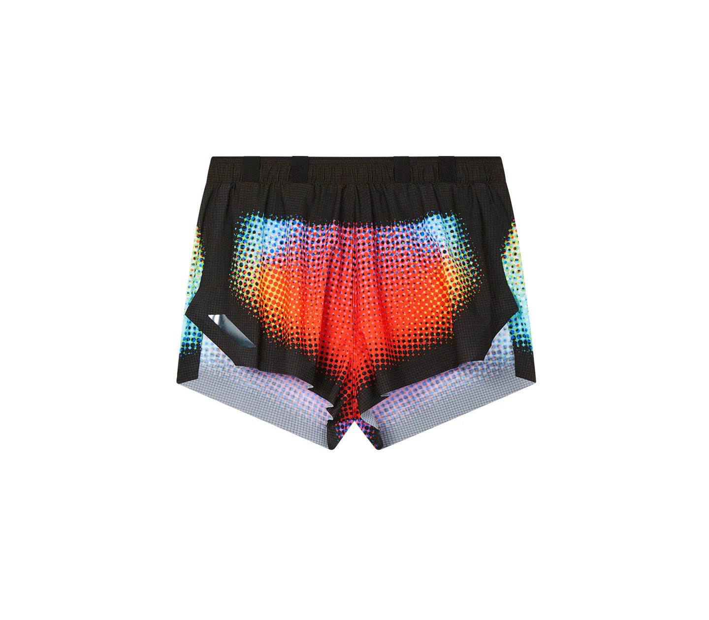Soar Men's Marathon Shorts - Black Rainbow Dot - Interval Running