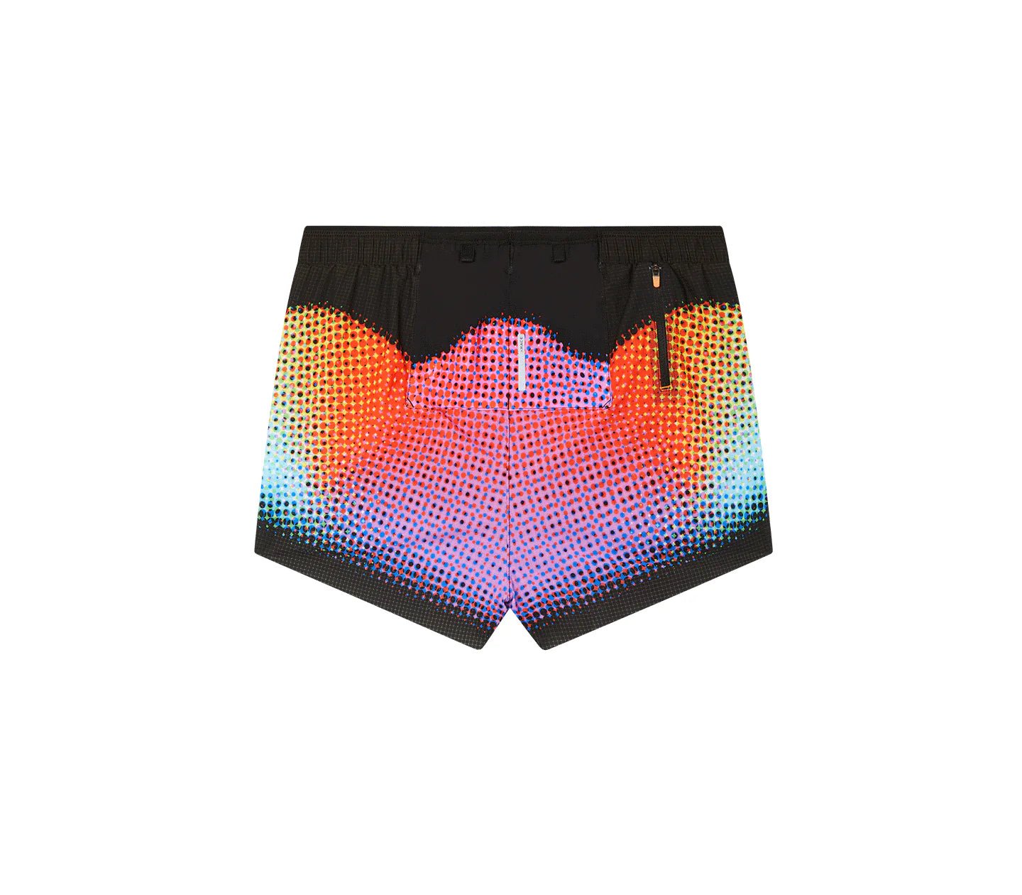 Soar Men's Marathon Shorts - Black Rainbow Dot - Interval Running