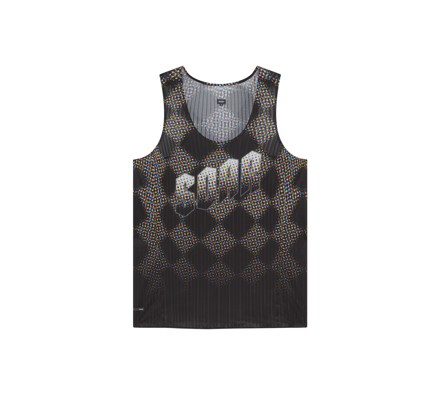 Soar Men's Race Vest - Black / Rainbow Dot - Interval Running