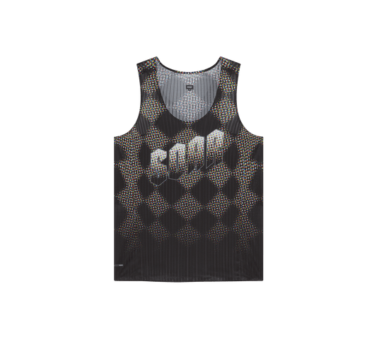 Soar Men's Race Vest - Black / Rainbow Dot - Interval Running