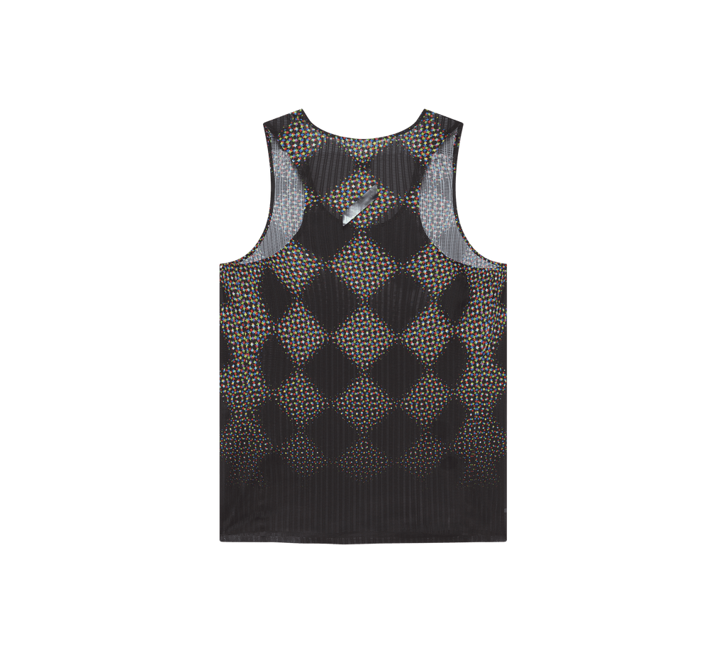 Soar Men's Race Vest - Black / Rainbow Dot - Interval Running