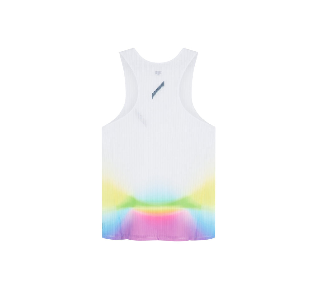 Soar Men's Race Vest - White/Summer Rainbow - Interval Running