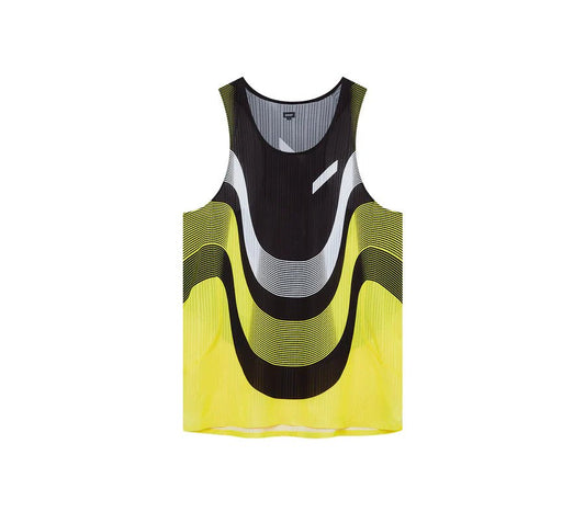 Soar Men's Race Vest - Yellow Black Stripe - Interval Running