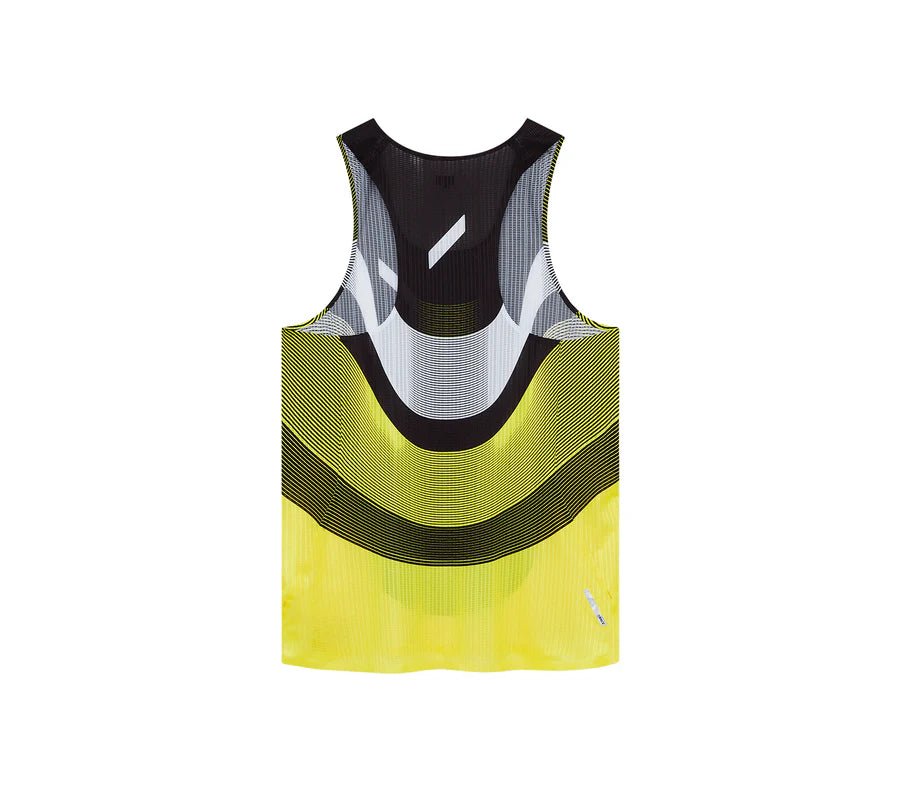 Soar Men's Race Vest - Yellow Black Stripe - Interval Running