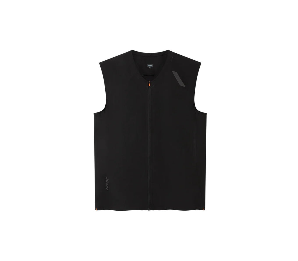 Soar Men's Rainout Gilet | Black - Interval Running