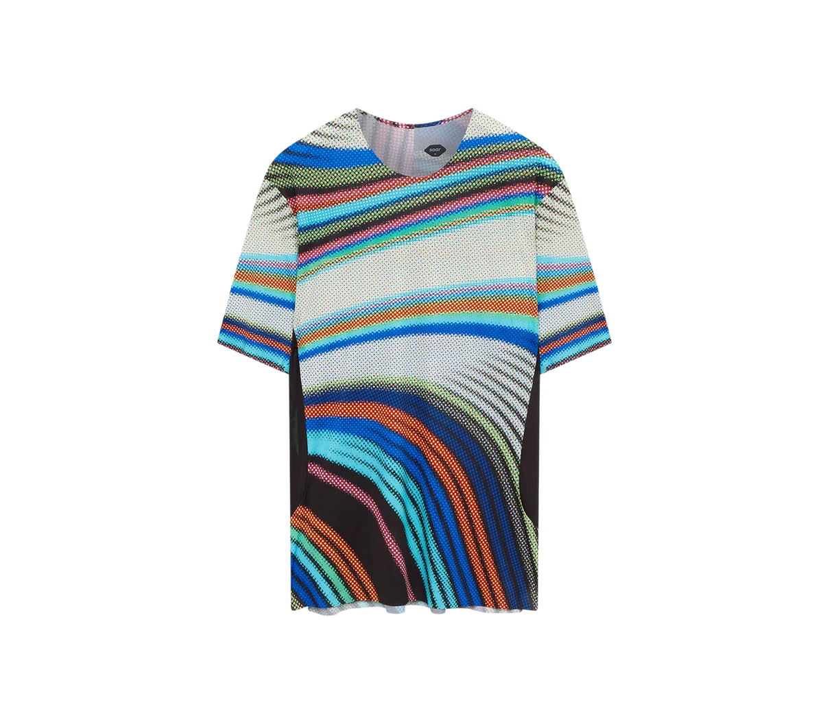 Soar Men's Sprint T – Dark Dot Stripe - Interval Running