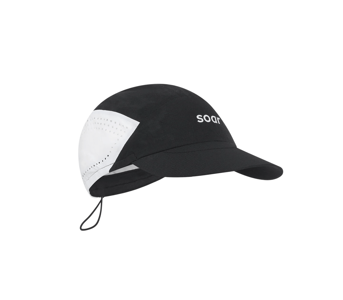 Soar Run Cap – Black / White - Interval Running