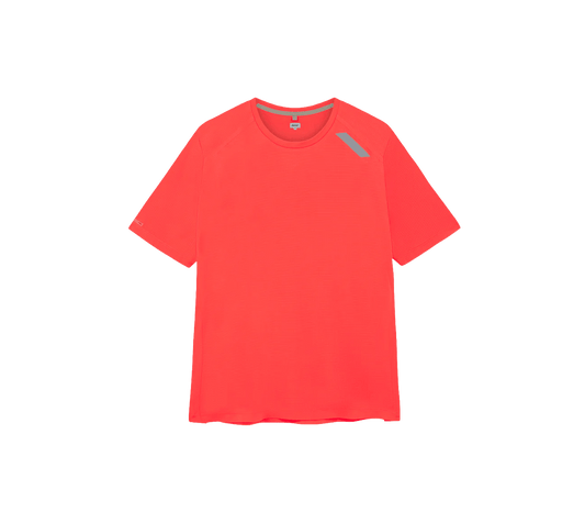 Soar Women's Eco Tech Tee - Fluro Coral - Interval Running