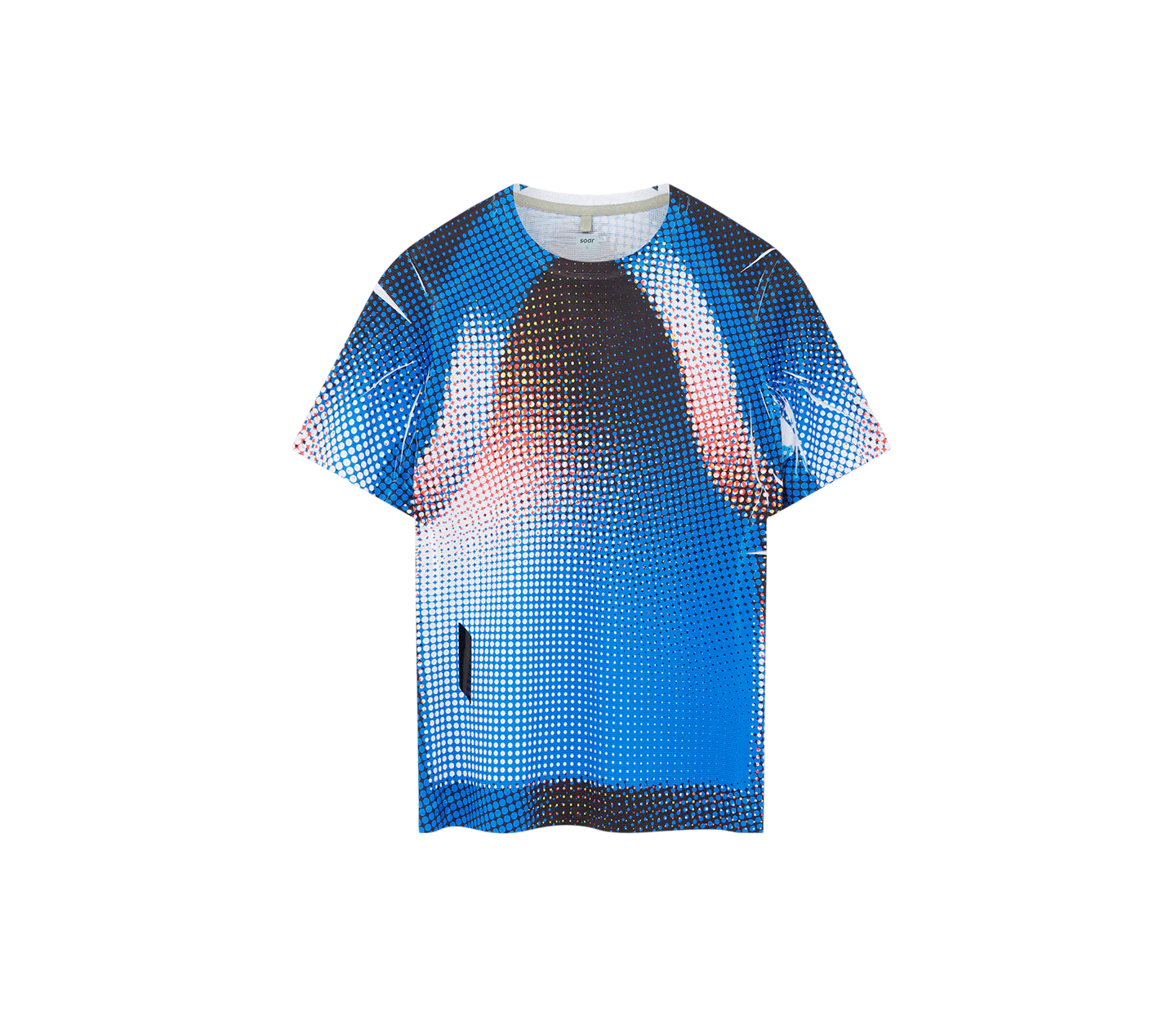 Soar Women's Printed Tech Tee - Blue / Black Dots - Interval Running