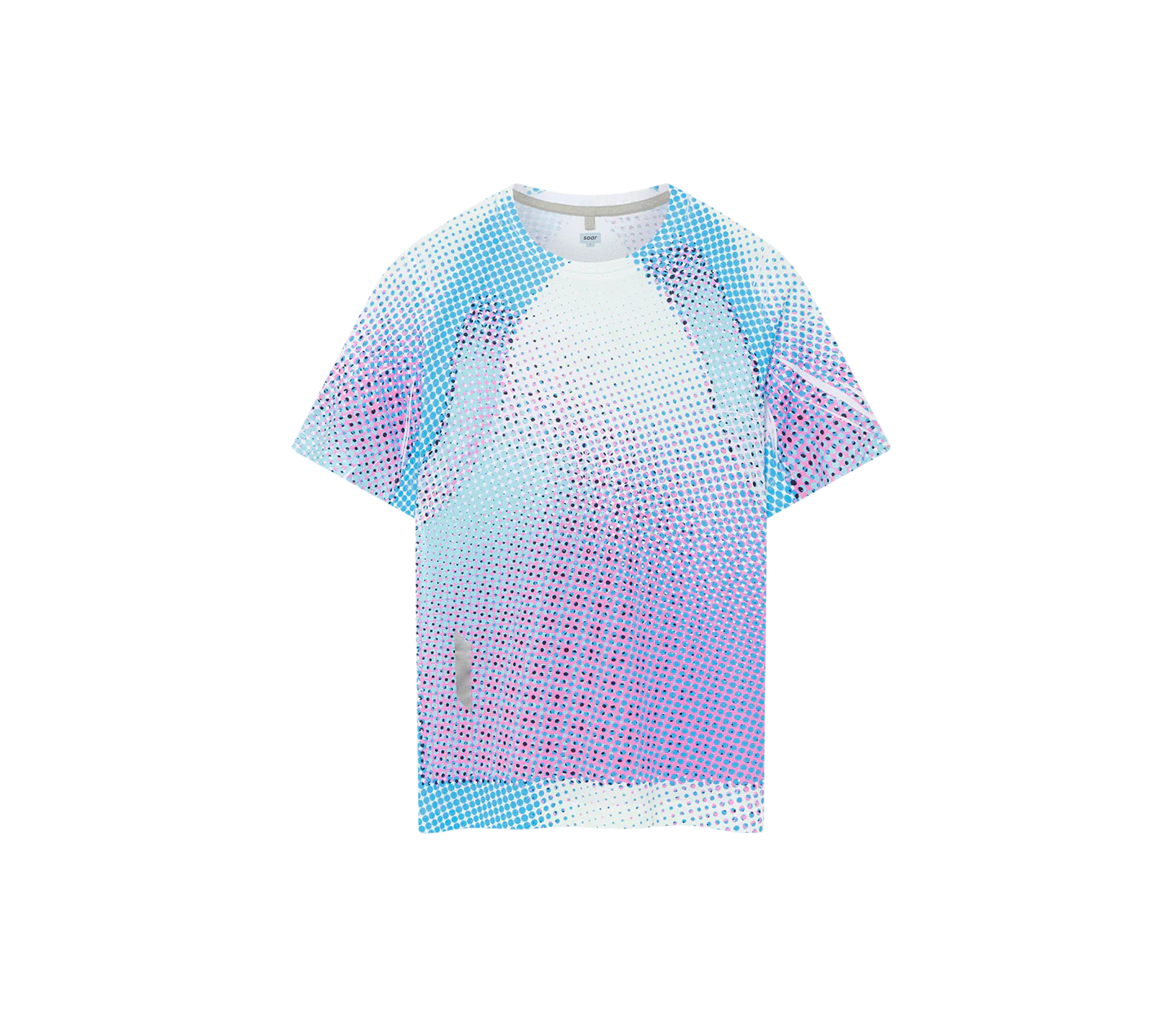 Soar Women's Printed Tech Tee - Blue / Magenta - Interval Running