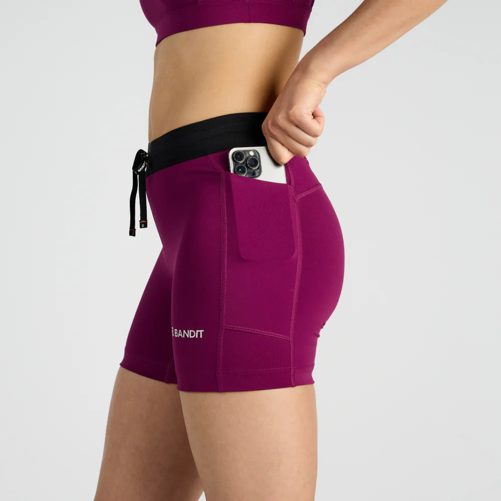 Bandit Stamina™ 5" Women's Compression Shorts - Deep Plum