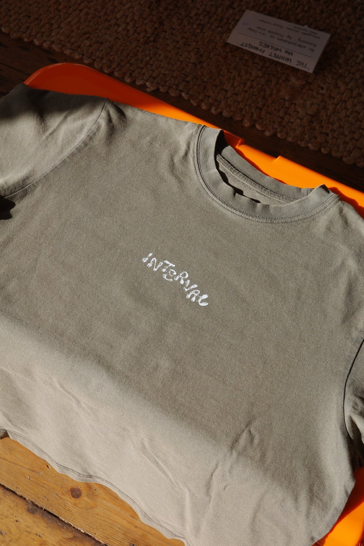 The Whippet amongst the Wolves – Vintage Khaki Tee - Interval Running