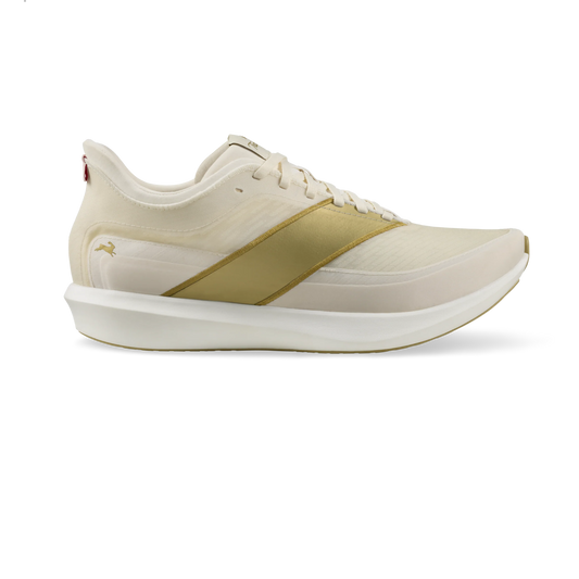 Tracksmith Eliot Racer - Unisex - Ivory/Gold - Interval Running
