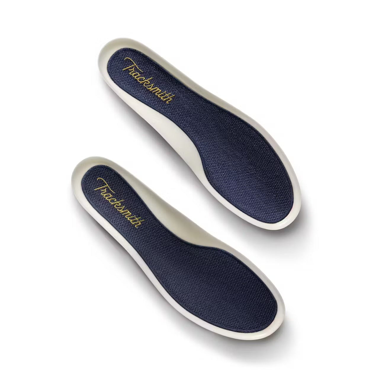 Tracksmith Eliot Runner - Unisex - Ivory/Navy/Ivory - Interval Running
