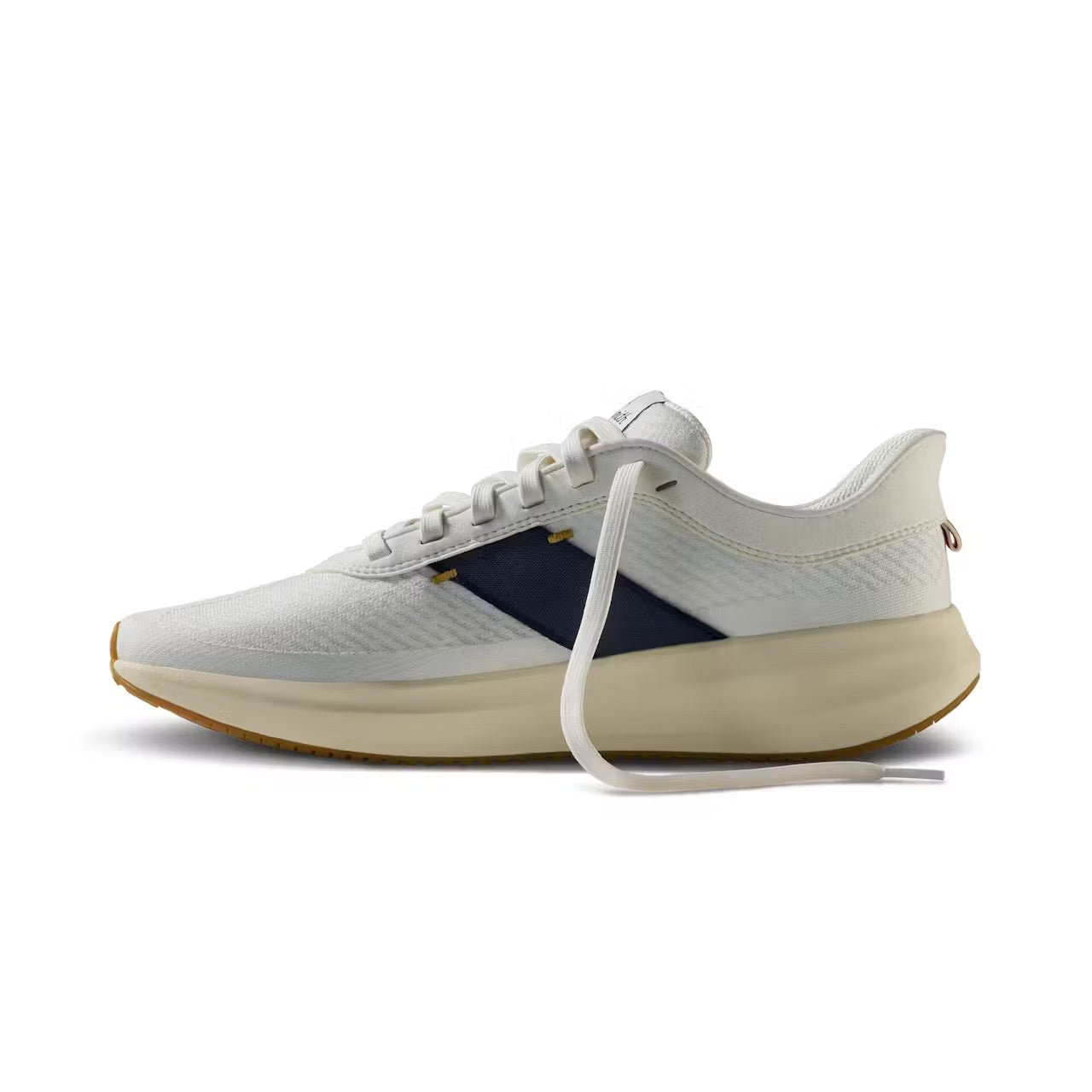 Tracksmith Eliot Runner - Unisex - Ivory/Navy/Ivory - Interval Running