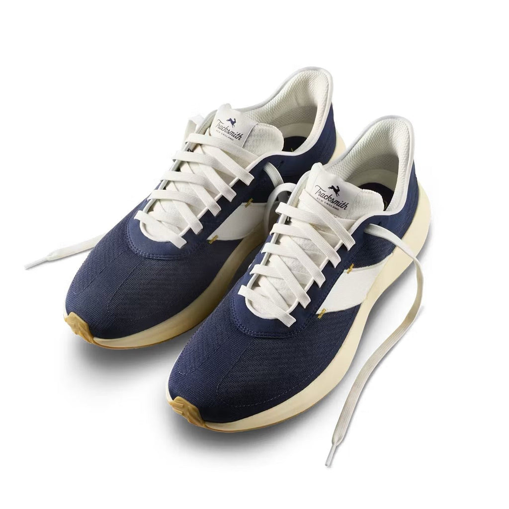 Tracksmith Eliot Runner - Unisex - Navy/Ivory/Ivory - Interval Running