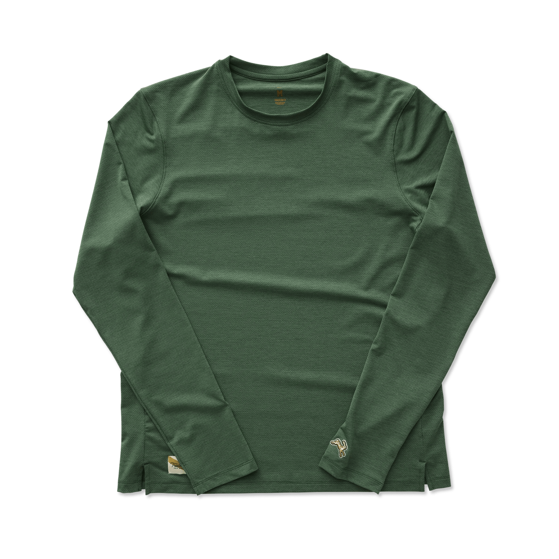 Tracksmith Men's Long Sleeve Session Tee - Emerald - Interval Running