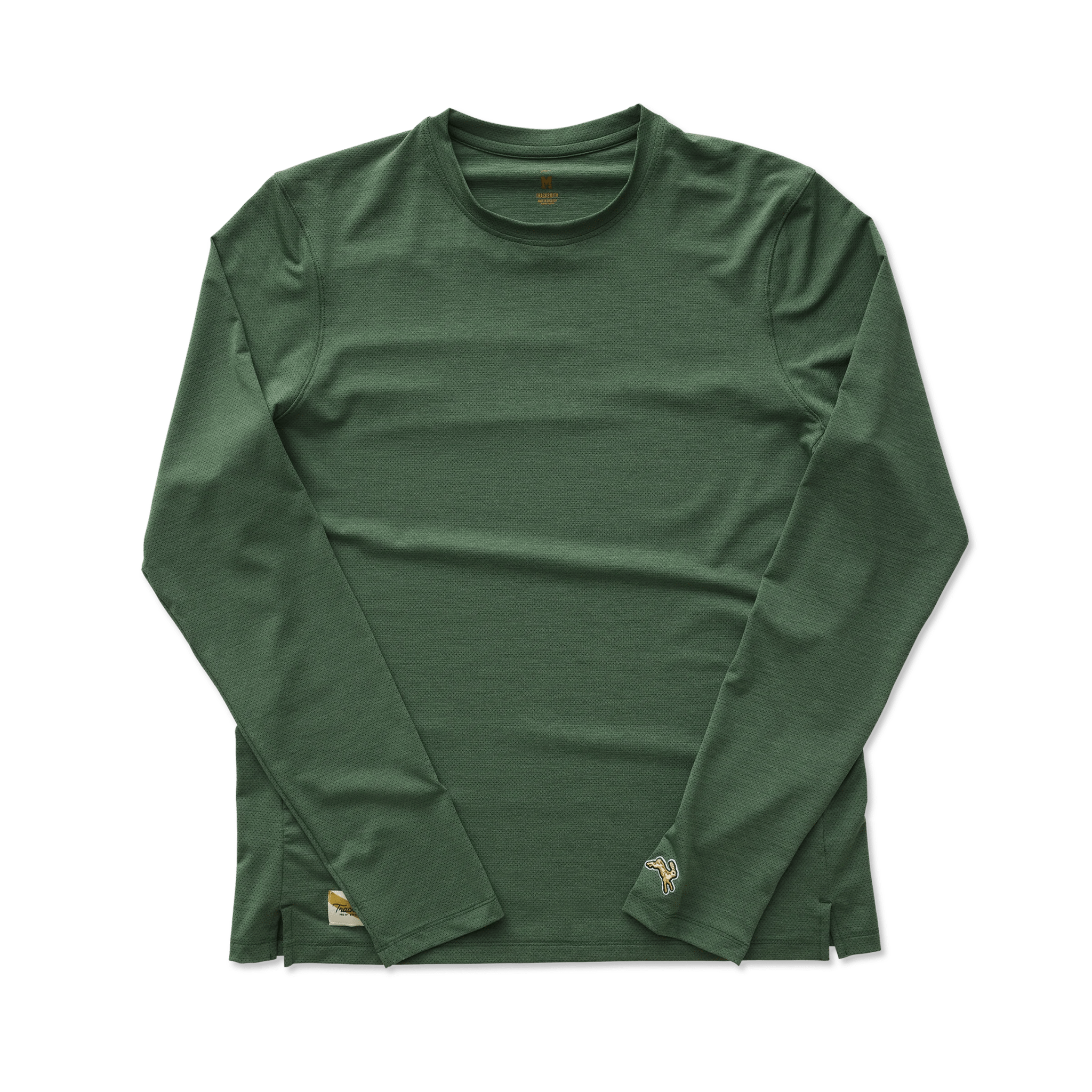 Tracksmith Men's Long Sleeve Session Tee - Emerald - Interval Running