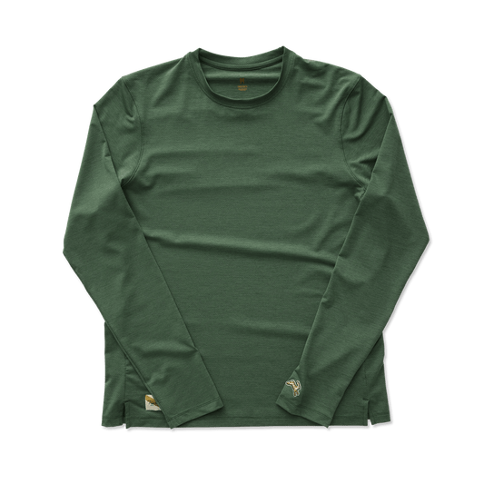Tracksmith Men's Long Sleeve Session Tee - Emerald - Interval Running