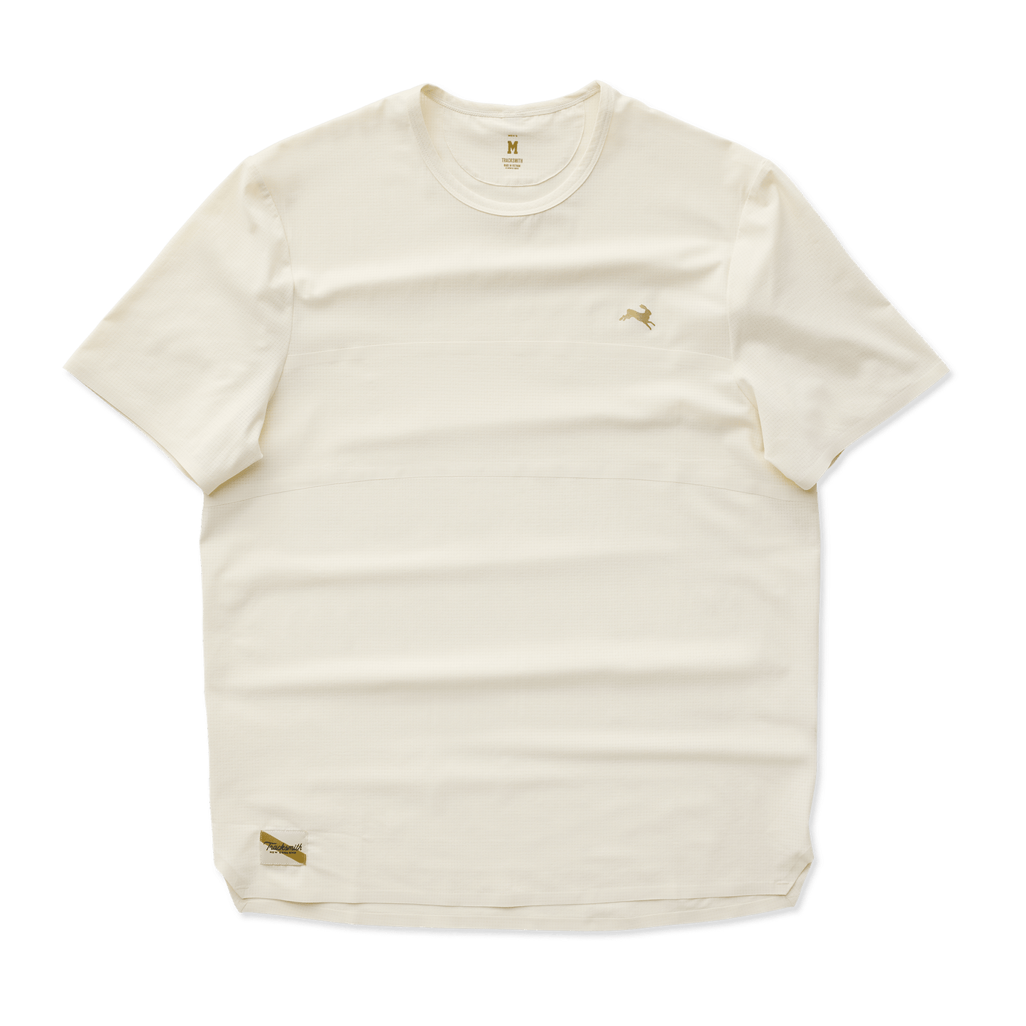 Tracksmith Men's Meridian Short Sleeve – Ivory - Interval Running