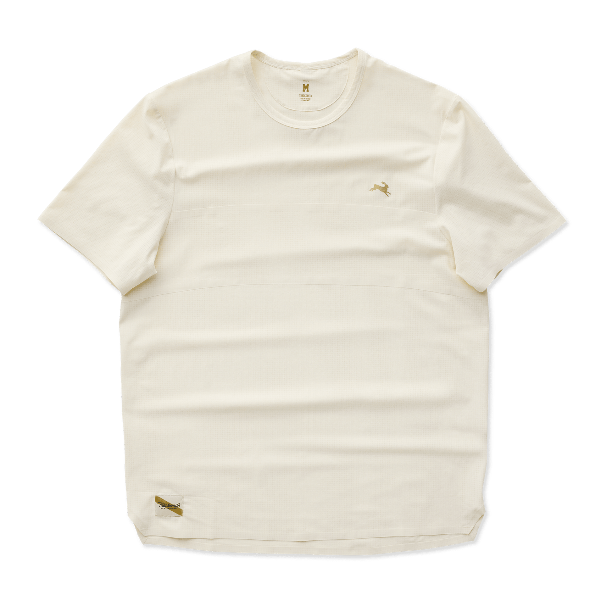 Tracksmith Men's Meridian Short Sleeve – Ivory - Interval Running