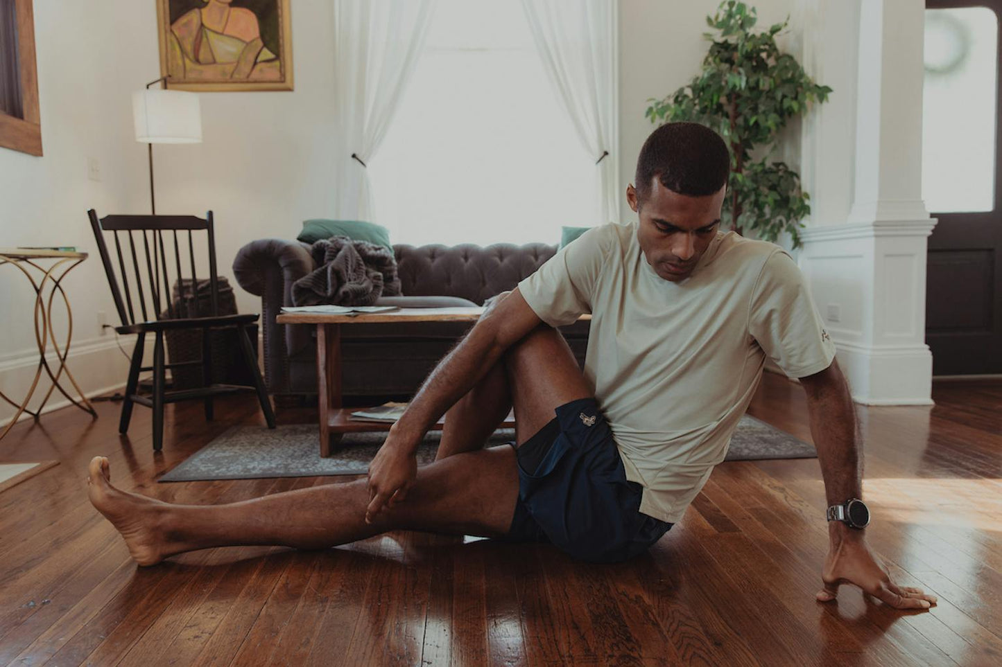 Tracksmith Men's Session 2 - in - 1 Shorts - Black - Interval Running