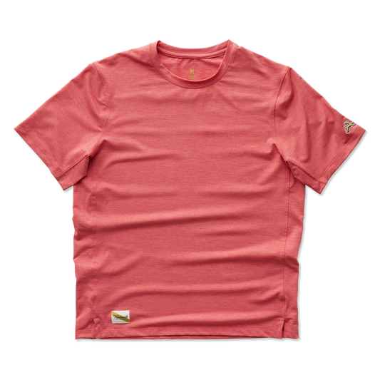 Tracksmith Men's Session Tee - Dark Rose - Interval Running