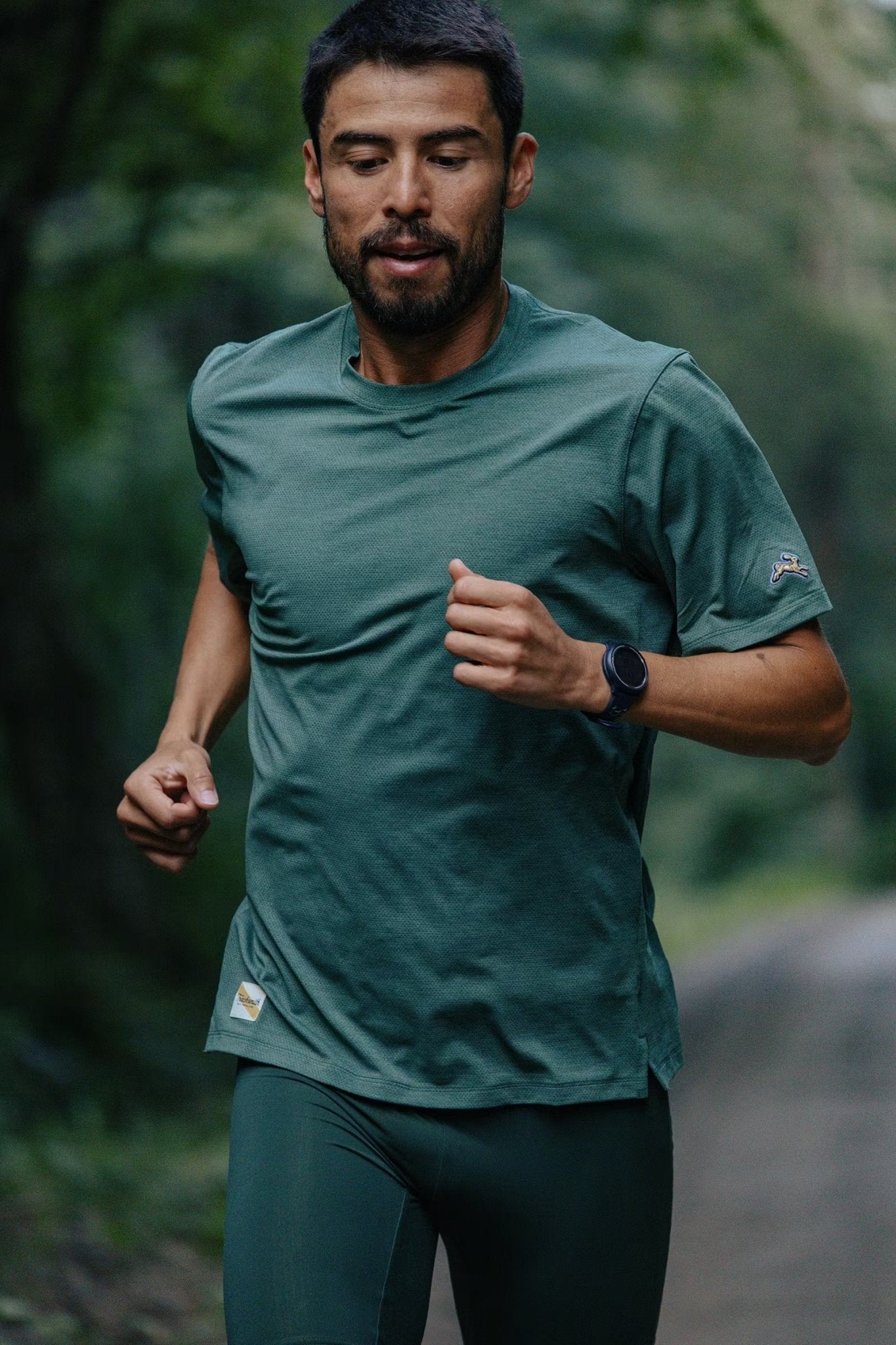 Tracksmith Men's Session Tee - Emerald - Interval Running