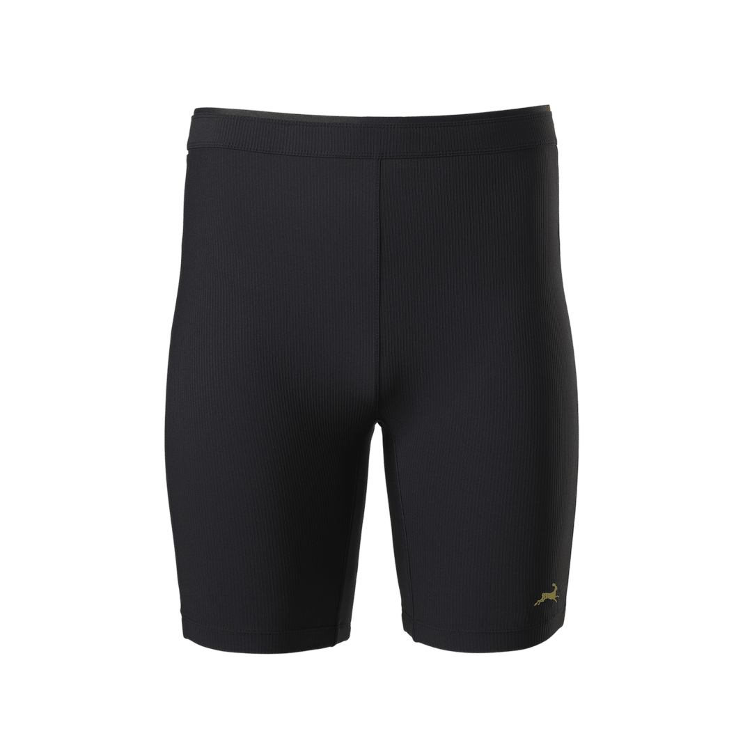 Tracksmith Men's Twilight Half Tights – Black – Lined - Interval Running