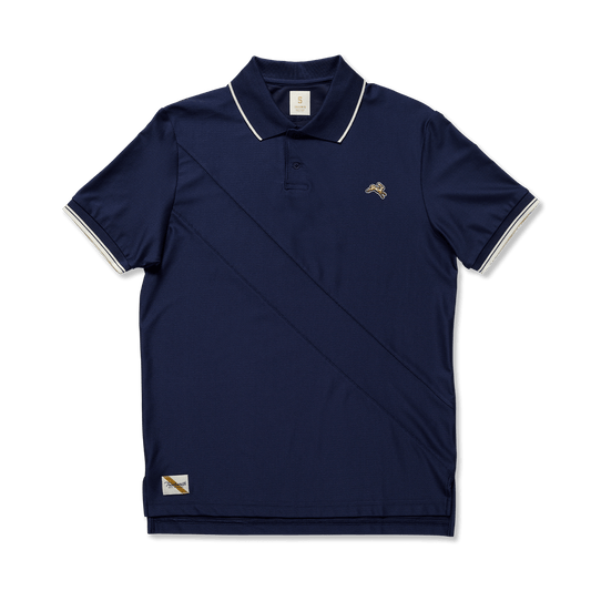 Tracksmith Men’s Van Cortlandt Polo – Navy - Interval Running