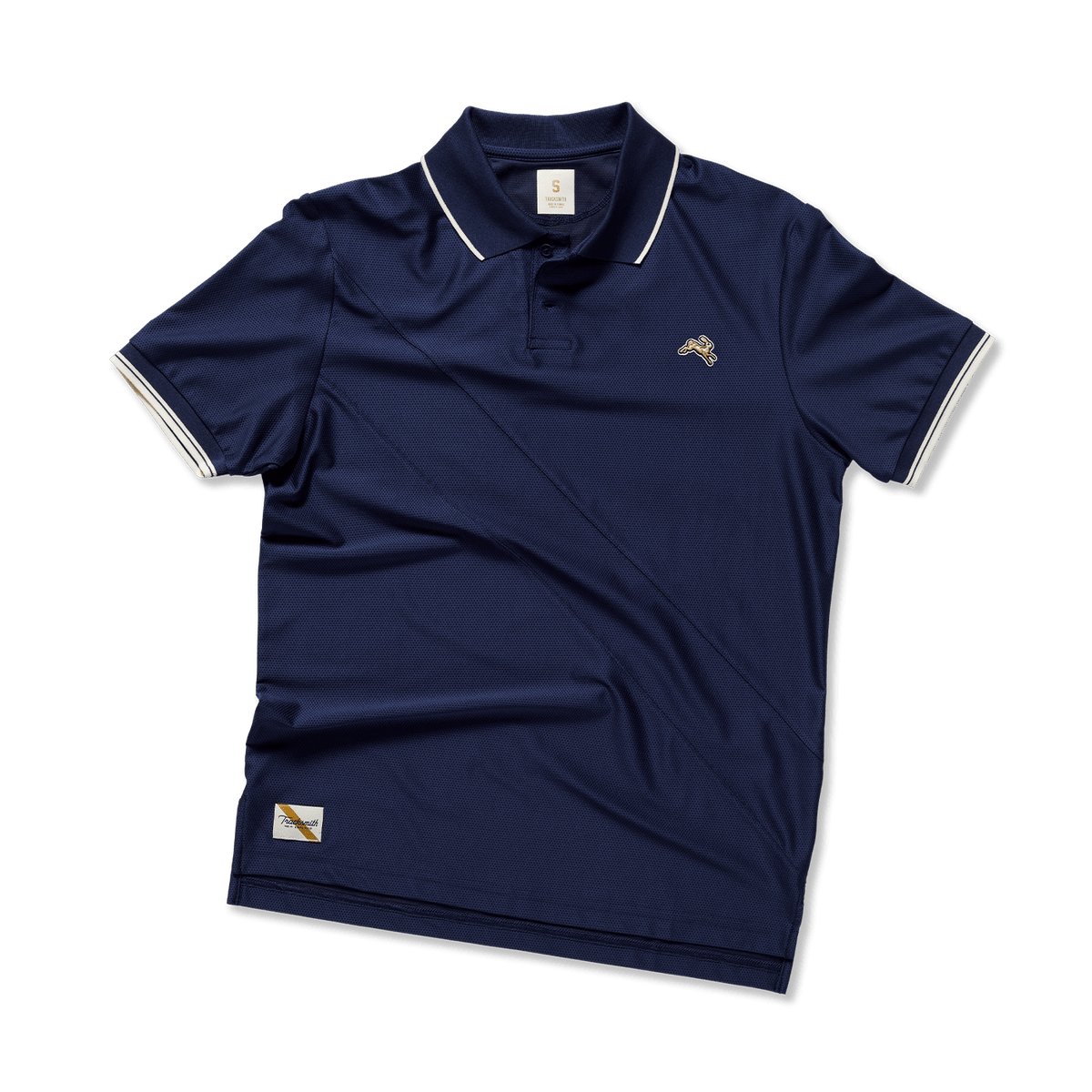 Tracksmith Men’s Van Cortlandt Polo – Navy - Interval Running