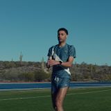 Tracksmith Men’s Van Cortlandt Tee - Bering Sea / Ivory - Interval Running