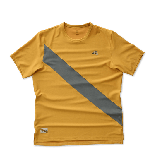 Tracksmith Men’s Van Cortlandt Tee - Honey Gold/Sedona Sage - Interval Running