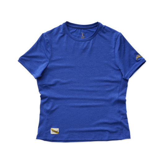 Tracksmith Women's Session Tee - Royal Blue - Interval Running