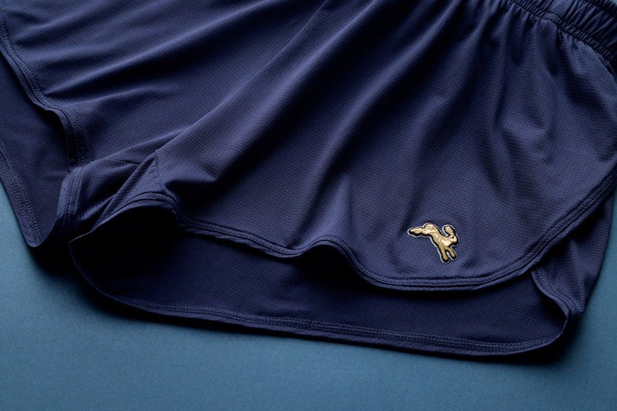 Tracksmith Women's Twilight Split Shorts – Navy - Interval Running