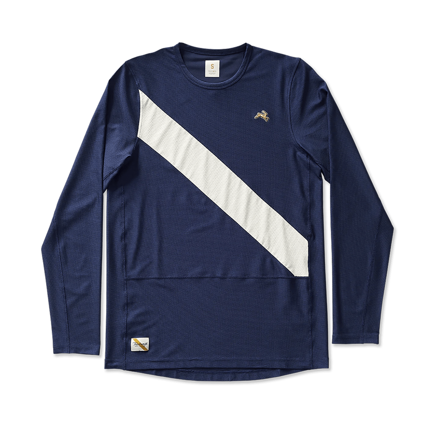 Tracksmith Women's Van Cortlandt Long Sleeve Tee - Navy/ Ivory - Interval Running