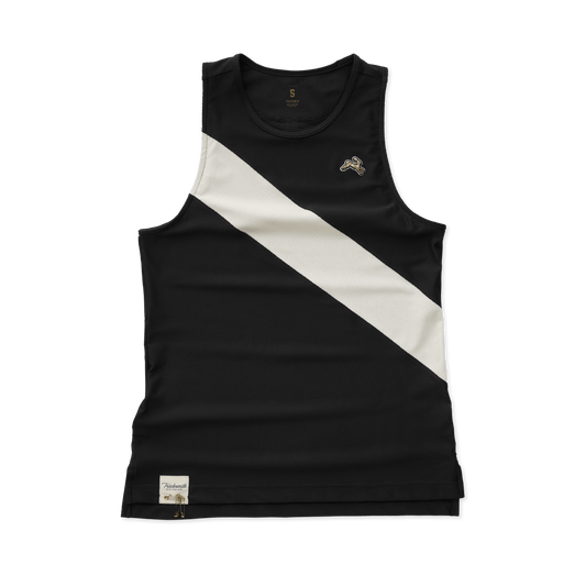 Tracksmith Women's Van Cortlandt Singlet - Black / Ivory - Interval Running