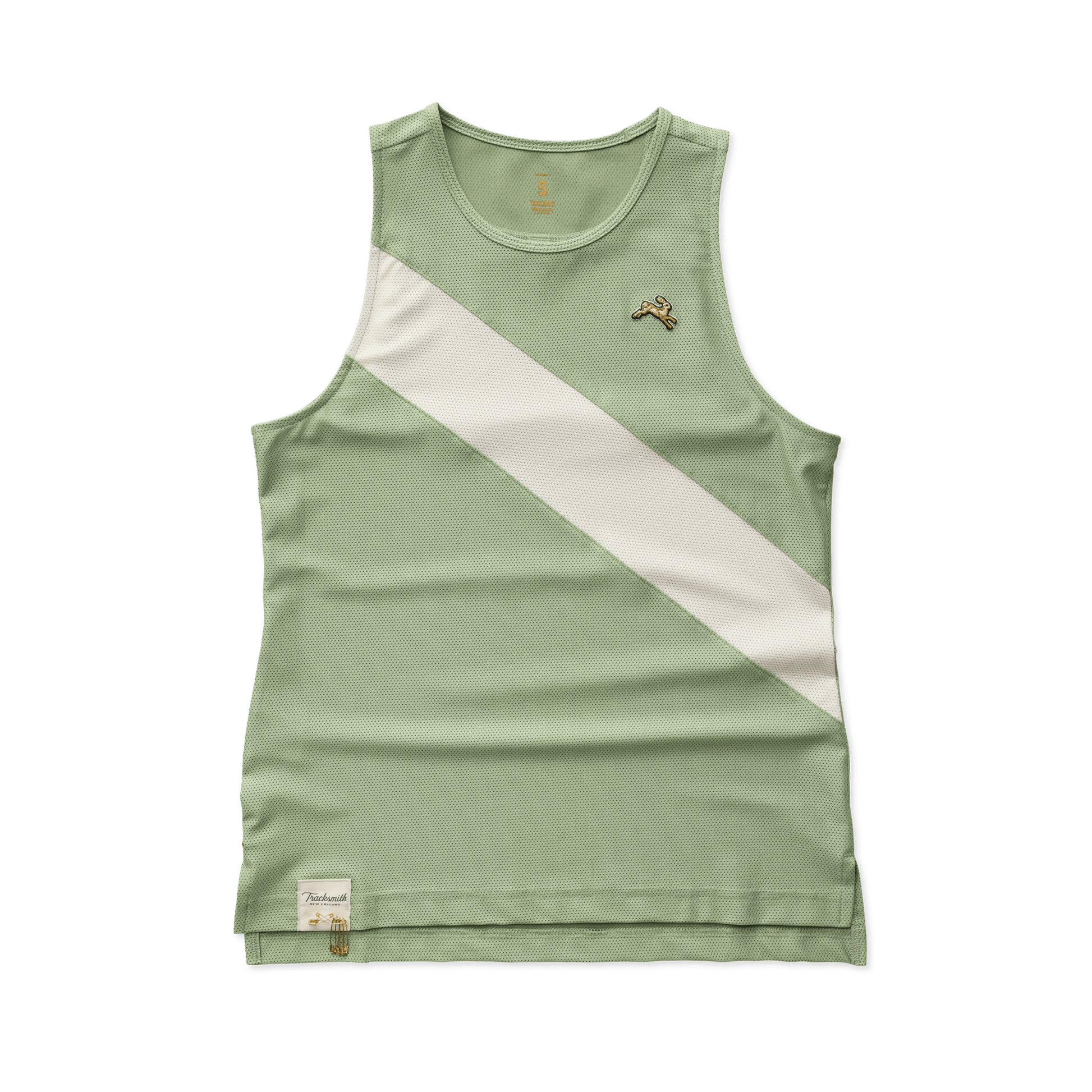 Tracksmith Women's Van Cortlandt Singlet – Loden / Ivory - Interval Running