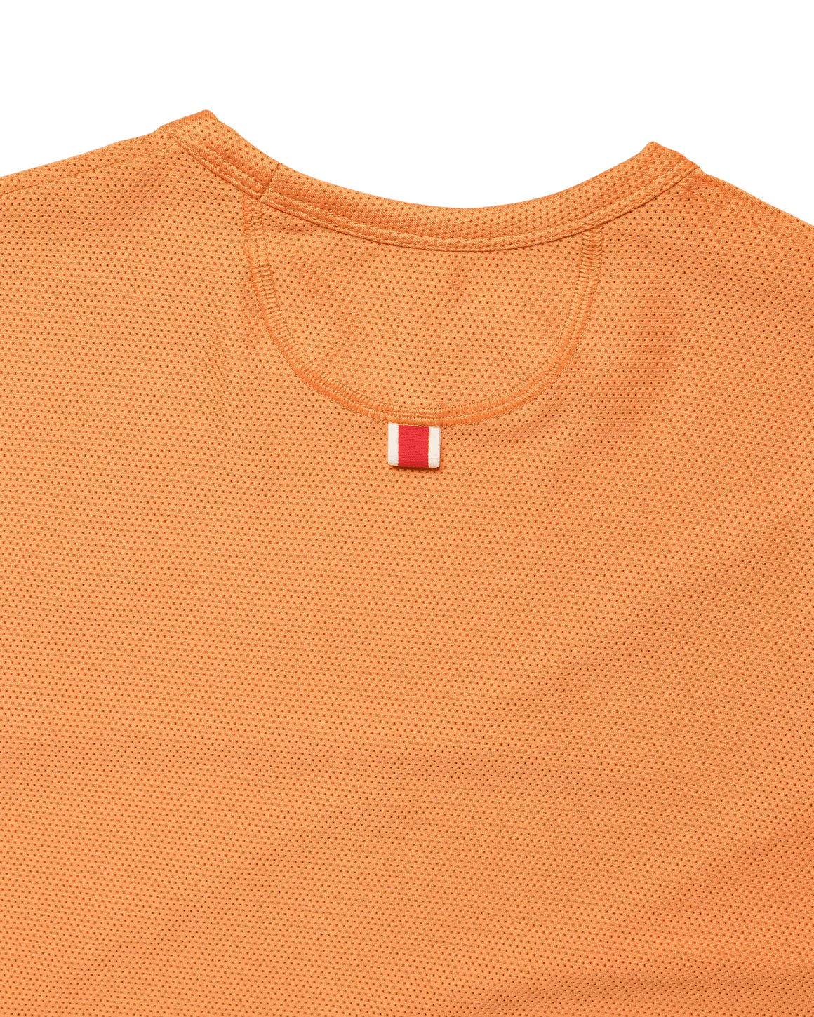 Tracksmith Women's Van Cortlandt Tee – Coral Gold / High Rise - Interval Running